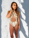 CLOVELLY Halter Wrap One Piece